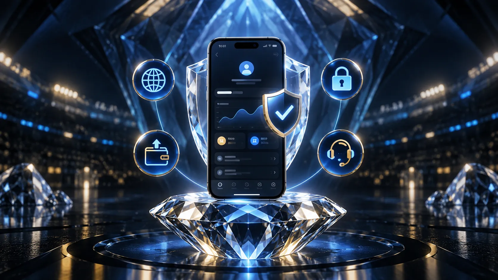 Secure Diamond Exchange mobile account and support access